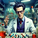 Quirky Scientist in Colorful Cluttered Lab Setting | Deep Dream Generator Leccentrico farmacista nel Laboratorio | Deep Dream... 