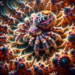 Vibrant Abstract Spider with Colorful Patterns and Depth | Deep Dream Generator N-space spider | Deep Dream Generator