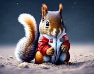 Squirrel in Astronaut Suit on Lunar Surface with Stars | Deep Dream Generator Cosmic Explorer: Mission Moonbound | Deep Dream... 