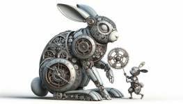 Intricate Steampunk-Style Mechanical Rabbit Sculptures | Deep Dream Generator Clockwork Bunnies | Deep Dream Generator
