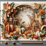 Intricate Paper Craft Scene with Colorful Pumpkins | Deep Dream Generator Autumn Wonderland: A Paper Cut-Out Scene | Deep Dream... 