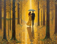 Enchanted Forest Stroll in Golden Light | Deep Dream Generator