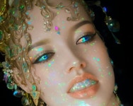 Intricate Gemstone Adorned Woman in Serene Expression | Deep Dream Generator Intricate Gemstone Adorned Woman in Serene Expression
