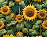 made of green field colourful flowers art, by Salvador Dali, Pablo Picasso high resolution bright colo... | Deep Dream Generator