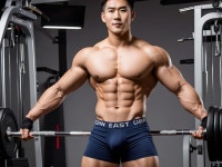 Muscular Man Lifting Barbell in Gym Environment | Deep Dream Generator Strength and Confidence in the Gym | Deep Dream Generator