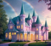 Fairytale Castle with Twilight Sky and Double Rainbow | Deep Dream Generator Fairytale Castle | Deep Dream Generator