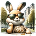 Cartoon Bunny in Sunglasses at Urban Table Scene | Deep Dream Generator Hey! Honey Bunny, Whats Hoppin? | Deep Dream Generator