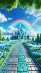 Vibrant Blue Castle in a Magical Landscape with Rainbow | Deep Dream Generator Whimsical Castle Under a Vibrant Rainbow | Deep... 