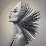Profile of a Woman with Bold Makeup and Dramatic Hair | Deep Dream Generator ----F L  I P P I N G---- | Deep Dream Generator