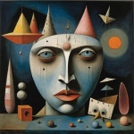 Surreal Geometric Face Surrounded by Abstract Shapes | Deep Dream Generator Sometimes I dream of Vivid Shapes | Deep Dream Generator