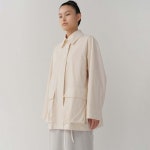코르뷔 out pocket half coat (Ivory) 루즈핏 라이트 발마칸 맥 트렌치 간절기 자켓 체험단 5명 모집