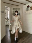 라쿠프랑 [M~44XL]플라워언발원피스 롱드레스 스트랩 공주프릴 빅사이즈 66사이즈 무료배송