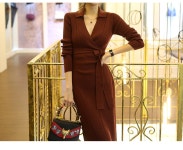 도매꾹 :: 대한민국1위 돈버는 쇼핑 - 도매꾹 [도매꾹] [마이펄]H3187여성의류로맨틱브이넥긴팔니트원피스