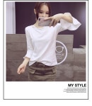 도매꾹 :: 대한민국1위 돈버는 쇼핑 - 도매꾹 [도매꾹] [마이펄]H3430여성의류프릴소매라운드넥티셔츠대박