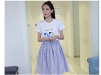 도매꾹 :: 대한민국1위 돈버는 쇼핑 - 도매꾹 [도매꾹] [마이펄]H3363여성의류반팔티+A라인스커트투피스