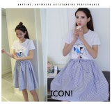 도매꾹 :: 대한민국1위 돈버는 쇼핑 - 도매꾹 [도매꾹] [마이펄]H3363여성의류반팔티+A라인스커트투피스