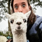 라마 뒤에서 표정 따라하며 몰래 귀여운 인증샷 남긴 장난꾸러기 관람객