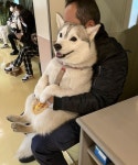 개는 털 날려서 질색이라며 키우지 말라더니… 댕댕이 데리고 동물병원 간 아빠 최근 모습