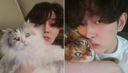 러블리 냥이 품에 꼭 안고 다정한 눈빛으로 커플샷 찍어 올린 고양이 아빠 윤균상