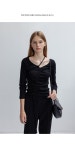 JOY GRYSON-Slit detail unbalance t-shirt KW3SE1510_10│삼성물산 온라인몰 SSF Shop Slit detail unbalance t-shirt KW3SE1510_10