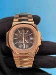 Patek Philippe 5980/1R-001 Rose Gold/Black Nautilus for $198,450 for sale from a Trusted Seller on Chrono24
