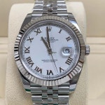 Rolex Datejust 41/ Stainless Steel & White Gold/ White Roman... for $15,250 for sale from a Trusted Seller on Chrono24