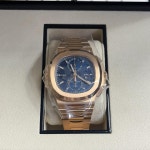 Patek Philippe 2025 5990/1R-001 Rose Gold Nautilus Travel Time... for $303,995 for sale from a Trusted Seller on Chrono24
