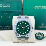 Rolex 2025 Unworn, Green OP41, 124300-0005, Complete for $11,660 for sale from a Trusted Seller on Chrono24