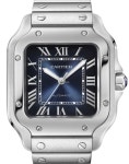 Cartier Santos De Cartier Blue Dial Medium Size WSSA0063... for $7,345 for sale from a Trusted Seller on Chrono24