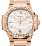 Patek Philippe 7118/1200R Ladies Nautilus Silver Opaline Dial... for $130,995 for sale from a Trusted Seller on Chrono24