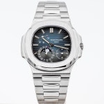 Patek Philippe Nautilus 5712/1A Moonphase Blue Dial 40mm Steel... for $129,770 for sale from a Trusted Seller on Chrono24