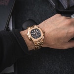 Patek Philippe Nautilus 40.5mm ref. 5980/1R-001 for $242,988 for sale from a Trusted Seller on Chrono24