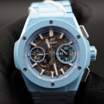 Hublot Big Bang Integral Sky Blue Ceramic 42mm 451.EX.5120.EX... for $18,950 for sale from a Trusted Seller on Chrono24