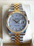 Rolex Datejust 36 Factory Mother Of Pearl Diamond Dial 116233 for $15,400 for sale from a Trusted Seller on Chrono24