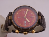 Gérald Genta Gefica Day Date Chronogaph G2989.7 RED DIAL... for $2,799 for sale from a Trusted Seller on Chrono24