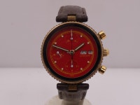 Gérald Genta Gefica Day Date Chronogaph G2989.7 RED DIAL... for $2,799 for sale from a Trusted Seller on Chrono24