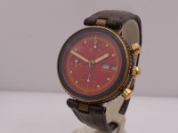 Gérald Genta Gefica Day Date Chronogaph G2989.7 RED DIAL... for $2,799 for sale from a Trusted Seller on Chrono24
