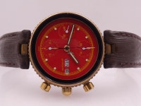 Gérald Genta Gefica Day Date Chronogaph G2989.7 RED DIAL... for $2,799 for sale from a Trusted Seller on Chrono24