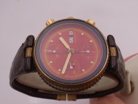 Gérald Genta Gefica Day Date Chronogaph G2989.7 RED DIAL... for $2,799 for sale from a Trusted Seller on Chrono24