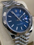 Rolex NEW 2025 UNWORN Datejust 41 Steel Jubilee Blue Index... for $17,495 for sale from a Trusted Seller on Chrono24