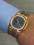 Patek Philippe Nautilus 5990/1R-001 Travel Time Blue Dial Rose... for $289,999 for sale from a Trusted Seller on Chrono24