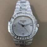 Patek Philippe Nautilus in White Gold Baguette Diamonds 5719/10G for $505,000 for sale from a Trusted Seller on Chrono24