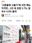이슈/유머 - 고환율에 고물가에 서민 메뉴 직격탄...1년 새 김밥 5.7%, 칼국수 4.9% 올라