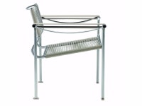 Garden stackable easy chair with armrests GREEN PVC - 202_O By Alias design Giandomenico Belotti