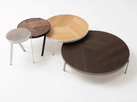 GYROS | Round coffee table Low round wooden coffee table By SKEMA | design Franco Driusso