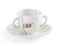 KINTSUGI Porcelain espresso cup with saucer By Seletti | design Marcantonio