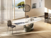 U TABLE - 2495X Glass table By Lago