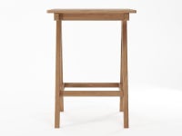 TRIBUTE Square solid wood high table By KARPENTER | design Hugues Revuelta