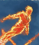 익스트림무비 - 조셉 퀸, 판타스틱 포 촬영위해 몸에 불을 많이 붙인다 언급