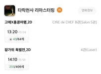 익스트림무비 - 타락천사, 화양연화, 2046 내일자 용산 4관 스케줄 열렸어요. 익스트림무비 - 타락천사, 화양연화, 2046 내일자  용산 4관... 
